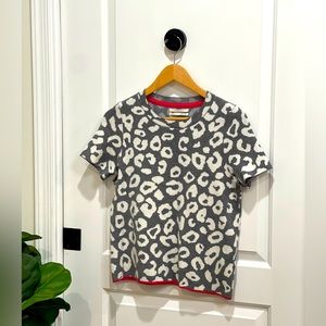 Anthropologie : Evanna Cheetah Print Sweater Tee